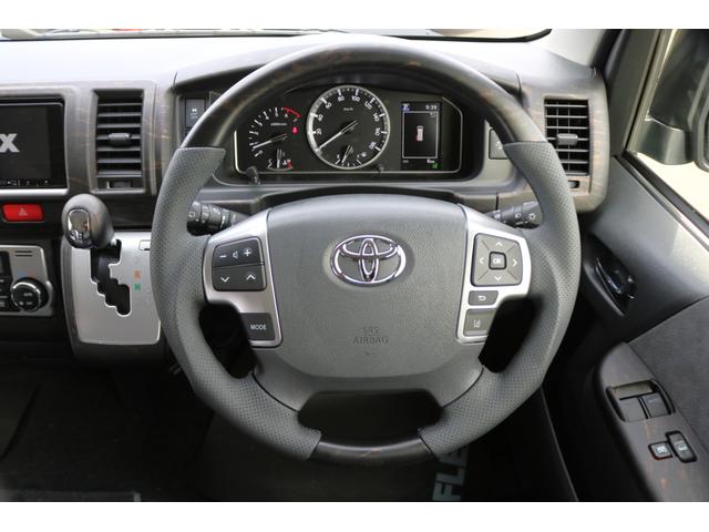 ハイエースワゴン GL T-FORCEスポイラー Delfinoオーバーフェンダー NEXUS TRAIL NT-1 TOYOオープンカントリータイヤ NEO TRACE LEDテール SMOKE カロッツェリア7インチナビ(26枚目)