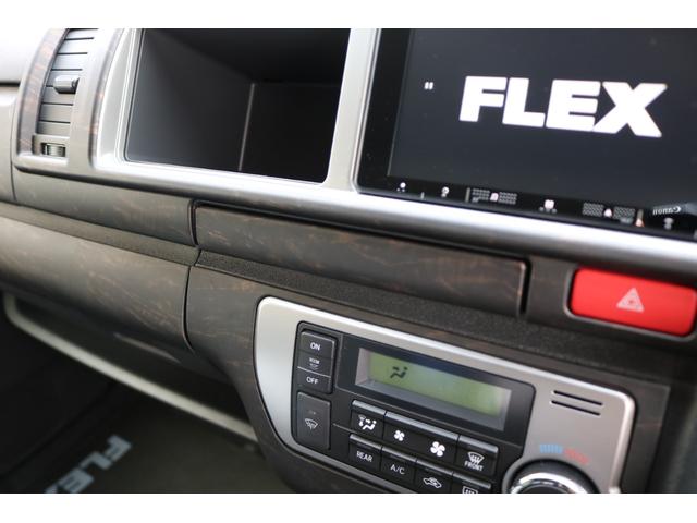 ハイエースワゴン GL T-FORCEスポイラー Delfinoオーバーフェンダー NEXUS TRAIL NT-1 TOYOオープンカントリータイヤ NEO TRACE LEDテール SMOKE カロッツェリア7インチナビ(35枚目)