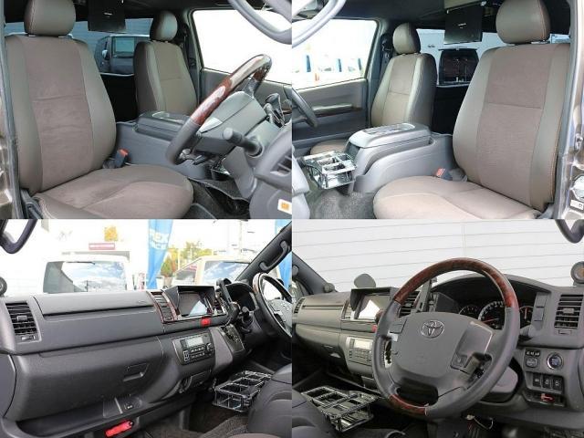 ハイエースバン スーパーGL 50TH アニバーサリー リミテッド 1.5インチローダウン FLEX Delfinoフロントスポイラー FLEX アーバングランデ 17インチAW ナスカーホワイトレタータイヤ アルティメットテールランプ CUSCO リアスタビライザー(6枚目)