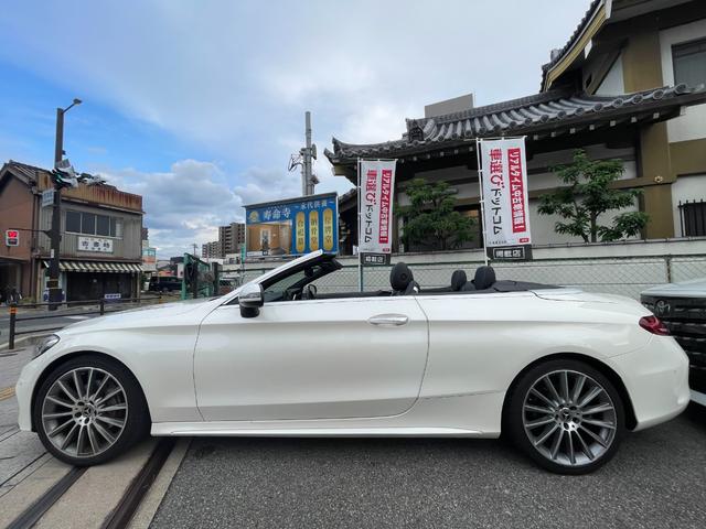 Cクラス C180カブリオレスポーツ 黒革 黒幌 アダプティプクルーズコントロール レーンキープ シートヒーター バックカメラ Bluetooth エアースカーフ(4枚目)