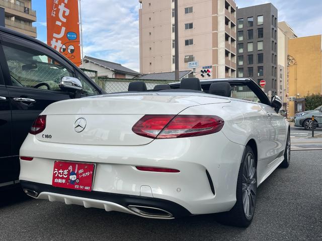 Cクラス C180カブリオレスポーツ 黒革 黒幌 アダプティプクルーズコントロール レーンキープ シートヒーター バックカメラ Bluetooth エアースカーフ(7枚目)