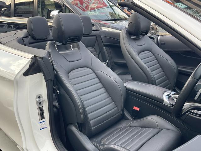 Cクラス C180カブリオレスポーツ 黒革 黒幌 アダプティプクルーズコントロール レーンキープ シートヒーター バックカメラ Bluetooth エアースカーフ(18枚目)