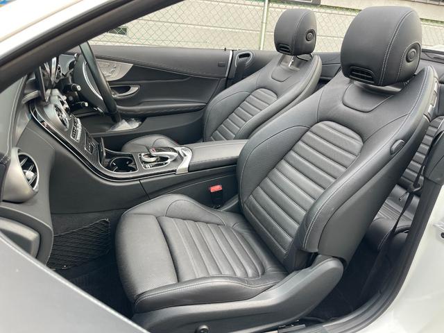 Cクラス C180カブリオレスポーツ 黒革 黒幌 アダプティプクルーズコントロール レーンキープ シートヒーター バックカメラ Bluetooth エアースカーフ(21枚目)