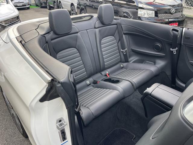 Cクラス C180カブリオレスポーツ 黒革 黒幌 アダプティプクルーズコントロール レーンキープ シートヒーター バックカメラ Bluetooth エアースカーフ(23枚目)