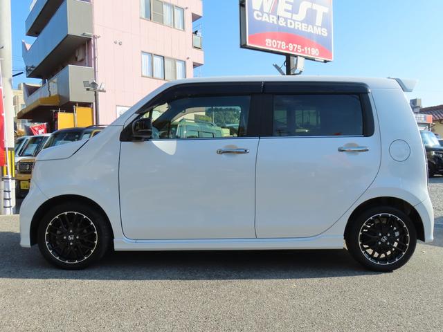 Ｎ－ＷＧＮカスタム Ｌ・ターボ　純正インターナビ　バックモニター　ＥＴＣ　ＬＥＤオートライト　フォグランプ　純正黒１５ＡＷ　革巻きステアリング　合皮レザーシート　シートヒーター　ホンダセンシング　アダプティブクルーズ　障害物センサー（8枚目）