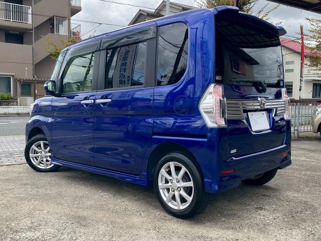 タント カスタムX ユーザー買取車 ストラーダSDナビ フルセグ ETC スマートキー LEDヘッド 左パワスラ 革調シートカバー 外レーダー探知機 オートライト 純正AW 取説 保証書 ドラレコ マット バイザー(18枚目)