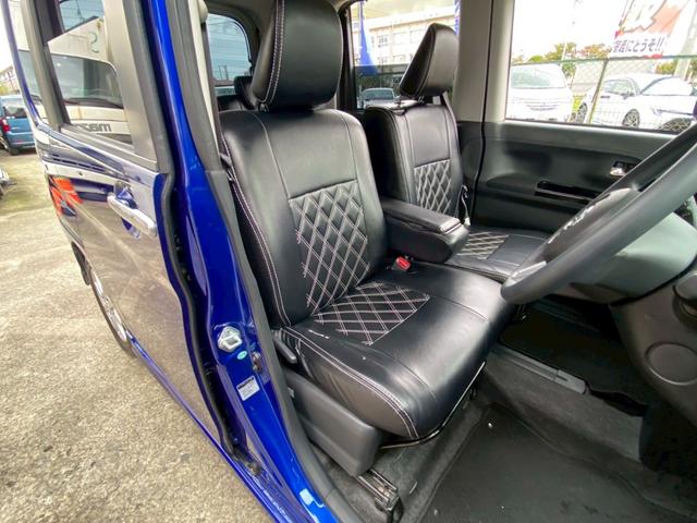 タント カスタムX ユーザー買取車 ストラーダSDナビ フルセグ ETC スマートキー LEDヘッド 左パワスラ 革調シートカバー 外レーダー探知機 オートライト 純正AW 取説 保証書 ドラレコ マット バイザー(44枚目)