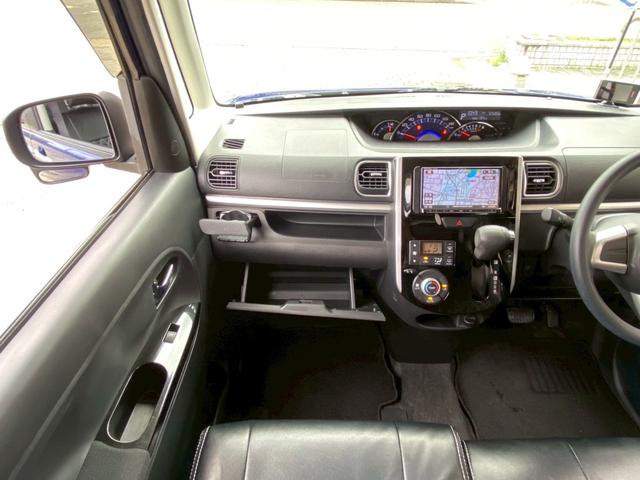 タント カスタムX ユーザー買取車 ストラーダSDナビ フルセグ ETC スマートキー LEDヘッド 左パワスラ 革調シートカバー 外レーダー探知機 オートライト 純正AW 取説 保証書 ドラレコ マット バイザー(48枚目)