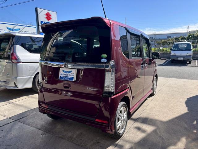 N-BOXカスタム G・Lパッケージ プッシュスタート、純正Gathersナビ(VXM‐128VSX)、TV、ETC、バックカメラ、ステアリングスイッチ、電動格納ミラー、純正14インチアルミホイール、片側パワースライドドア(6枚目)