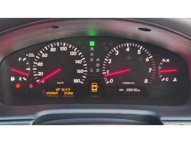 セルシオ Ｃ仕様　５星鑑定書　走行２．８万ｋｍ　フルノーマル車　黒革シート　ウッドコンビハンドル＆シフトノブ　レアカラーダークグリーンマイカ　純正ホイール　クルコン　純正ナビ　社外ＴＶ　ＣＤチェンジャー　ＥＴＣ（55枚目）