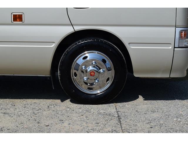 ロング ハイルーフ メッキホイル 自動ドア リクライニング ホイルメッキ化粧カバー メッキナットカバー 乗車定員29人 AT車 全長698 幅203 高さ258 社外ナビ CDデッキ バックカメラ ETC(49枚目)