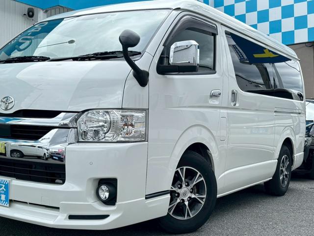 ハイエースワゴン ＧＬ　ロングファインテックツアラー・禁煙車・デジタルインナーミラー・両側電動スライドドア・モデリスタＦエアロ・ナビ・ＴＶ・パノラマビューモニター・Ｂｌｕｅｔｏｏｔｈ対応・前後ドラレコ・純正１５インチＡＷ（53枚目）