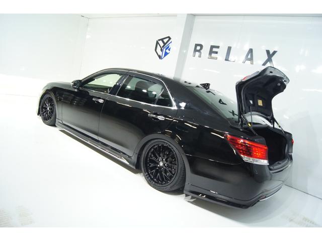 クラウンマジェスタ Fバージョン 3点フルモデリスタエアロ 新品バカンスGhostM1ホイール19in 新品タイヤ 新品フルタップ減衰調整付車高調 黒本革シート ウッドコンビハンドル ETC オートクルーズ LEDヘッド LEDフォグ(50枚目)