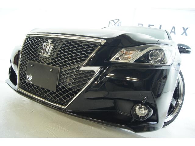 クラウン アスリートＳ　新品１９ホイール　新品タイヤ　新品フルタップ減衰調整付車高調　新品２色切替ＬＥＤフォグライト　クラッツィオ黒革調シートカバー　パワーシート　ＥＴＣ　純正マルチナビ　バックカメラ　オートクルーズ（2枚目）