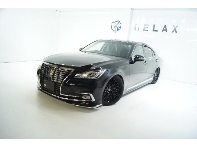 クラウン ロイヤルサルーン　新品バカンスゴーストＭ１ホイール１９インチ　新品タイヤ　新品フルタップ減衰調整付車高調　新品クラッツィオ製革調シートカバー　新品フロントスポイラー　モデリスタメッキモール　ＥＴＣ　バックカメラ（12枚目）