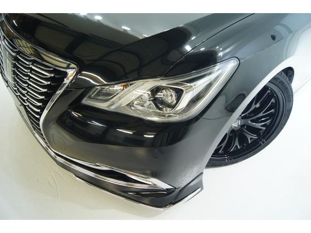 クラウン ロイヤルサルーン　新品バカンスゴーストＭ１ホイール１９インチ　新品タイヤ　新品フルタップ減衰調整付車高調　新品クラッツィオ製革調シートカバー　新品フロントスポイラー　モデリスタメッキモール　ＥＴＣ　バックカメラ（44枚目）