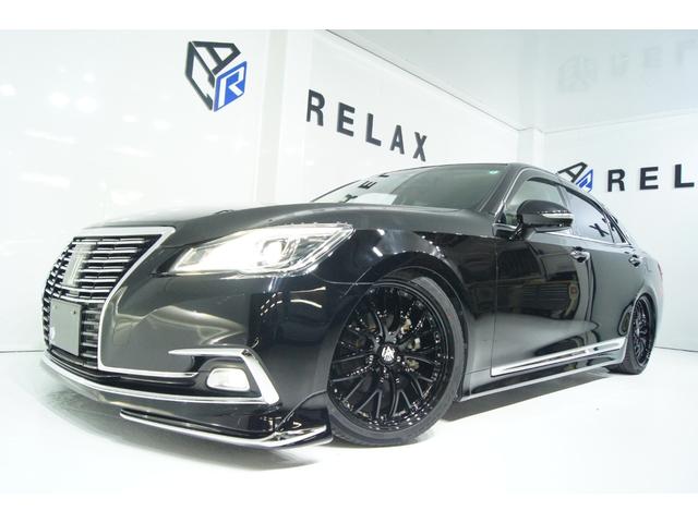 クラウン ロイヤルサルーン　新品バカンスゴーストＭ１ホイール１９インチ　新品タイヤ　新品フルタップ減衰調整付車高調　新品クラッツィオ製革調シートカバー　新品フロントスポイラー　モデリスタメッキモール　ＥＴＣ　バックカメラ（50枚目）