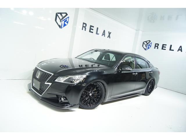 クラウン アスリートG 新品バカンスジェントルマンフロントスポイラー 新品バカンスゴーストM1ホイール 新品タイヤ 新品フルタップ減衰調整付車高調 LEDフォグ HIDヘッドライト シートメモリー オートクルーズ 本革シート(3枚目)