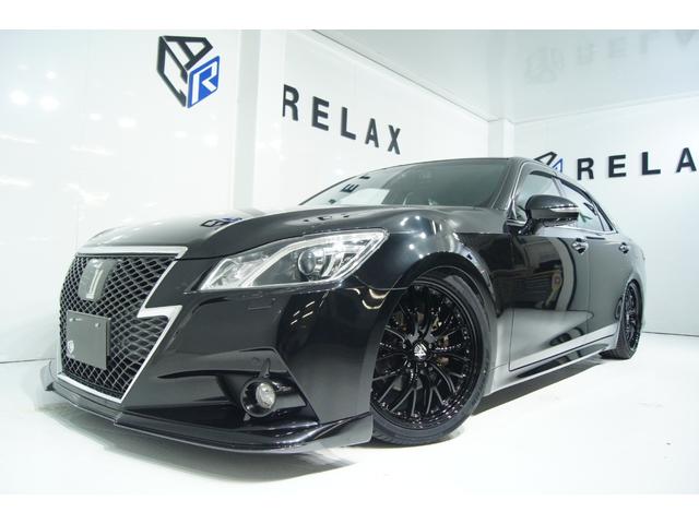 クラウン アスリートG 新品バカンスジェントルマンフロントスポイラー 新品バカンスゴーストM1ホイール 新品タイヤ 新品フルタップ減衰調整付車高調 LEDフォグ HIDヘッドライト シートメモリー オートクルーズ 本革シート(50枚目)