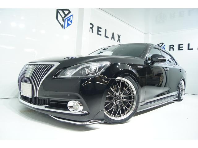 クラウンマジェスタ Ｆバージョン　３点フルモデリスタ　新品１９ホイール　新品タイヤ　新品フルタップ減衰調整付車高調　黒本革シート　パワーシート　シートメモリー　シートヒーター　シートクーラー　ハンドルヒーター　オートクルーズ　ＥＴＣ（2枚目）