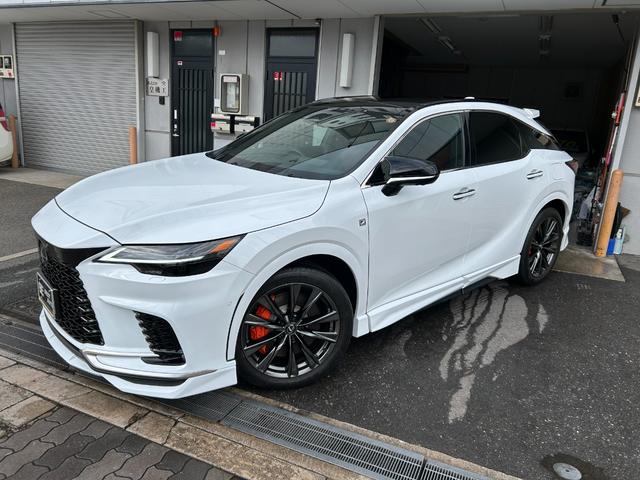 RX RX350 Fスポーツ 法人ワンオーナー・純正ナビ・フルセグ・パノラミックビューモニター・パノラマルーフ・ハーフレザー・マークレビンソン・レクサスチームメイト・デジタルインナーミラー・TRDエアロ・マフラー・リアスポイラー(3枚目)