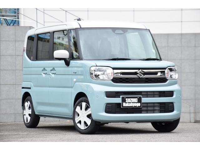 スペーシア ハイブリッドＸ　新車未登録車／メーカーオプション９インチナビ／全方位カメラ／２トーン車／フルセグＴＶ／両側パワースライドドア／シートヒーター／オートライト／オートハイビームーＬＥＤヘッドライト（28枚目）