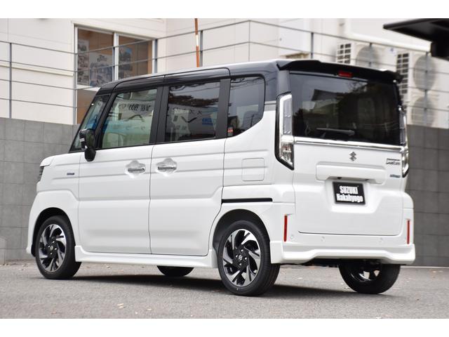 スペーシアカスタム ハイブリッドＸＳターボ　新車未登録車／デュアルセンサーブレーキサポートＩＩ／メーカー９インチナビ／全方位カメラモニター／両側パワースライドドア／ステアリングヒーター／シートヒーター／アダプティブクルーズコントロール／純正ＡＷ（40枚目）