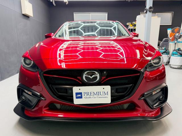 アクセラスポーツ 22XD Lパッケージ サンルーフ ナイトスポーツフルエアロ&Rスポ HKS車高調 アドバンレーシング18AW F・Rスリットローター Kスポーツキャリパー ナイトスポーツマフラー&インテークパイプ スマートブレーキ(2枚目)