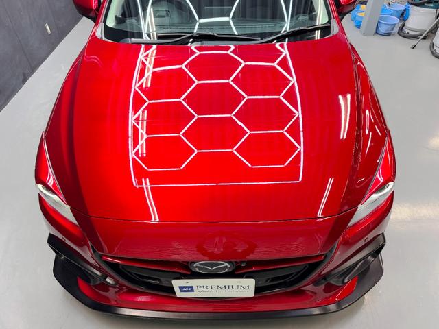 アクセラスポーツ 22XD Lパッケージ サンルーフ ナイトスポーツフルエアロ&Rスポ HKS車高調 アドバンレーシング18AW F・Rスリットローター Kスポーツキャリパー ナイトスポーツマフラー&インテークパイプ スマートブレーキ(25枚目)