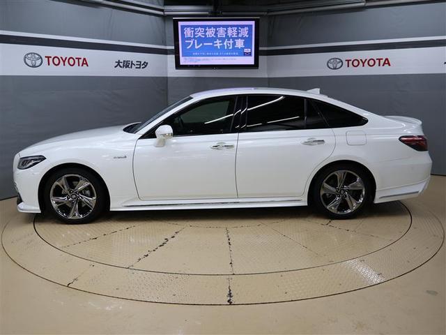 クラウンハイブリッド ＲＳアドバンス　革シート　フルセグ　メモリーナビ　ＤＶＤ再生　バックカメラ　衝突被害軽減システム　ＥＴＣ　ドラレコ　ＬＥＤヘッドランプ　ワンオーナー（4枚目）