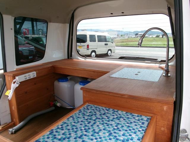 エブリイ ＰＡ　フレンチバス　キッチンカー　移動販売車　サイドテーブル　リアテーブル　給排水シンク（20枚目）