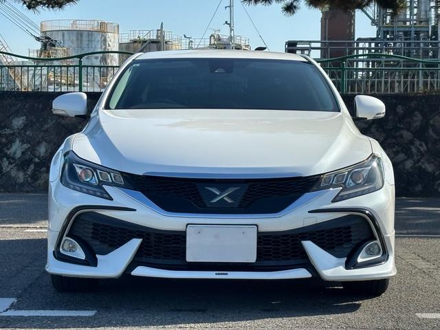 マークＸ ２５０Ｓ　ＧＯＯ保証１年付き　外品ヘッドライト　モデリスタエアロ　車高調サス　外品８インチＡＬＰＩＮＥナビ　ＥＴＣ（3枚目）