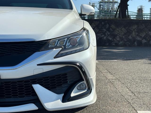 マークＸ ２５０Ｓ　ＧＯＯ保証１年付き　外品ヘッドライト　モデリスタエアロ　車高調サス　外品８インチＡＬＰＩＮＥナビ　ＥＴＣ（5枚目）