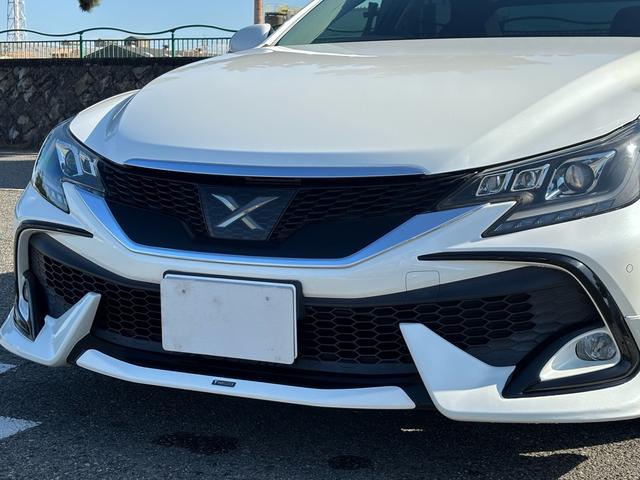 マークＸ ２５０Ｓ　ＧＯＯ保証１年付き　外品ヘッドライト　モデリスタエアロ　車高調サス　外品８インチＡＬＰＩＮＥナビ　ＥＴＣ（6枚目）