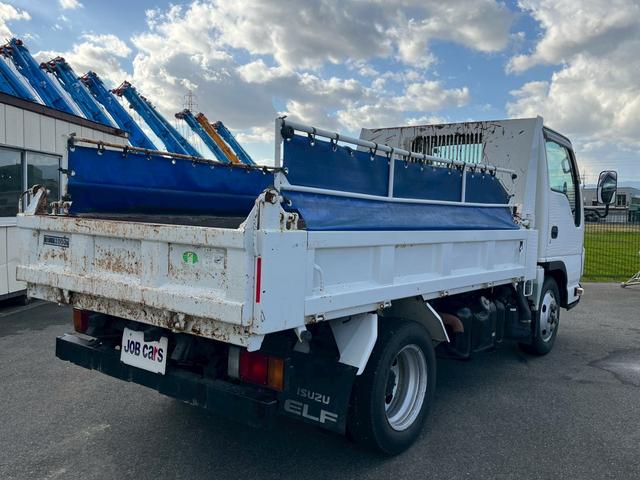 エルフトラック ダンプ 3.0Dターボ 強化ダンプ フルフラットロー 2t 低床 極東 電動コボレーン キーレス 5MT ドアバイザー ビニール地シート(6枚目)