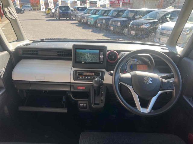 スペーシア ハイブリッドＧ　社外ナビ　Ｂｌｕｅｔｏｏｔｈ対応　スマートキー　プッシュスタート　アイドリングストップ　両側スライドドア　ヘッドライトレベライザー　電動格納ミラー　オートエアコン（5枚目）