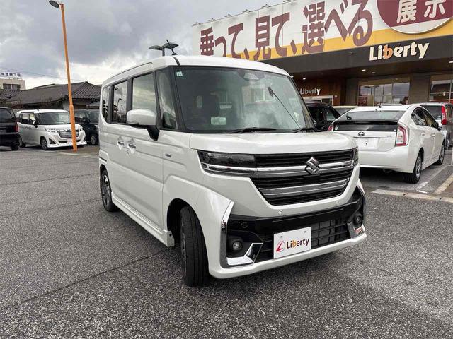 スペーシアカスタム ハイブリッドXS ETC 両側電動スライドドア ナビ TV クリアランスソナー オートライト スマートキー アイドリングストップ 電動格納ミラー シートヒーター CVT ABS ESC CD(16枚目)