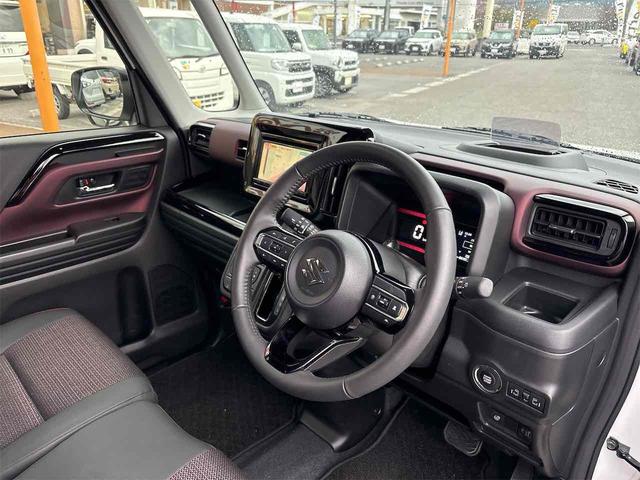 スペーシアカスタム ハイブリッドXS ETC 両側電動スライドドア ナビ TV クリアランスソナー オートライト スマートキー アイドリングストップ 電動格納ミラー シートヒーター CVT ABS ESC CD(53枚目)