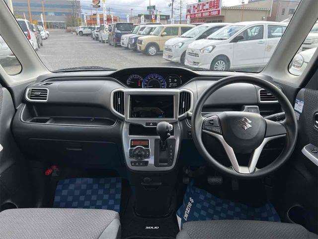 ソリオ ハイブリッドＭＸ　ＥＴＣ　両側スライド・片側電動　アルミホイール　オートライト　スマートキー　アイドリングストップ　電動格納ミラー　シートヒーター　ＣＶＴ　盗難防止システム　衝突安全ボディ　ＡＢＳ　ＥＳＣ　エアコン（5枚目）