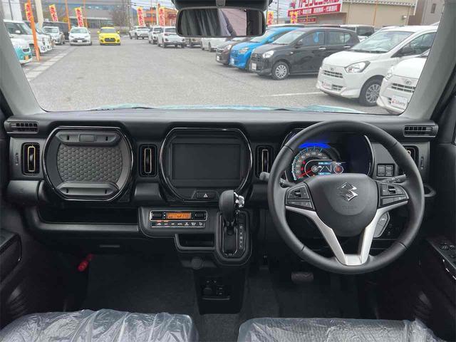 ハスラー ハイブリッドＸ　届出済未使用車　クリアランスソナー　オートクルーズコントロール　レーンアシスト　衝突被害軽減システム　オートライト　スマートキー　アイドリングストップ　電動格納ミラー　シートヒーター　アルミホイール（5枚目）