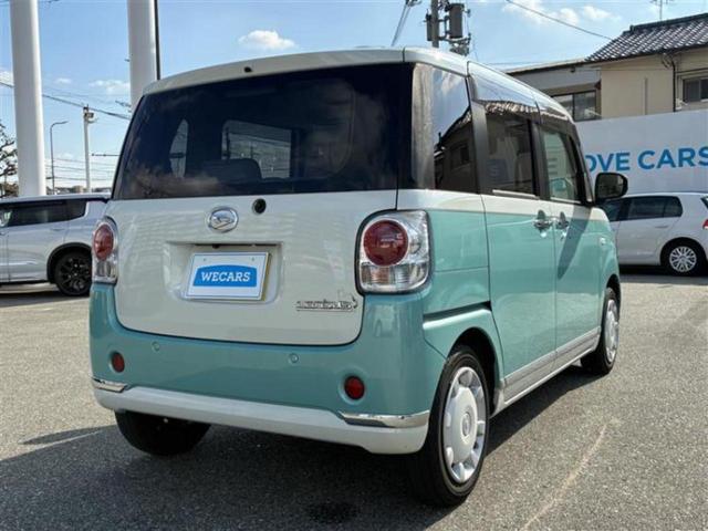 ムーヴキャンバス ＧメイクアップＶＳ　ＳＡ３　新品タイヤ／保証書／純正　８インチ　メモリーナビ／スマートアシスト（トヨタ・ダイハツ）／両側電動スライドドア／シートヒーター／全方位モニター／車線逸脱防止支援システム／ドライブレコーダー　純正　ＥＴＣ（3枚目）