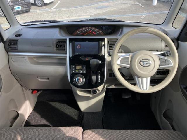 タント Ｘ　ＳＡ３　新品タイヤ／社外　ＳＤナビ／スマートアシスト（トヨタ・ダイハツ）／電動スライドドア／シートヒーター　運転席／車線逸脱防止支援システム／ＥＴＣ／ＥＢＤ付ＡＢＳ／横滑り防止装置／アイドリングストップ（4枚目）