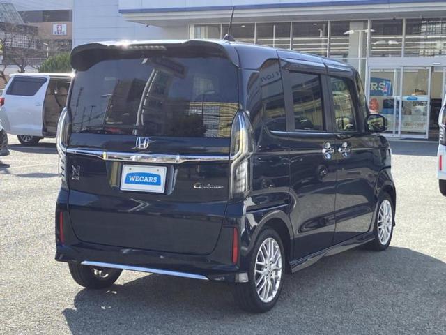 Ｎ－ＢＯＸカスタム Ｌ・ターボ　新品タイヤ／保証書／社外　９インチ　ＳＤナビ／ホンダセンシング／両側電動スライドドア／シートヒーター／車線逸脱防止支援システム／シート　ハーフレザー／ヘッドランプ　ＬＥＤ／Ｂｌｕｅｔｏｏｔｈ接続（3枚目）