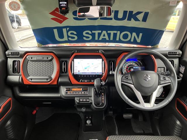 ハスラー ＨＹＢＲＩＤ　Ｘターボ　４ＷＤ　全方位モニターナビ　ターボ　４ＷＤ　前後衝突被害軽減ブレーキ　全方位モニターナビ　パドルシフト　オーディオスイッチ　アダプティブクルーズコントロール　前方ドライブレコーダー　ＬＥＤヘッドライト　フォグ　アルミホイール（15枚目）