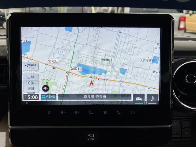 スペーシアギア マイスタイル　３型　スズキコネクト付全方位ナビ　スズキコネクト付全方位ナビ　前方ドラレコ　オーディオスイッチ　アダプティブクルコン　前後衝突被害軽減ブレーキ　両側電動スライドドア　キーレスプッシュスタート　両席シートヒーター　ＬＥＤヘッドライト（8枚目）