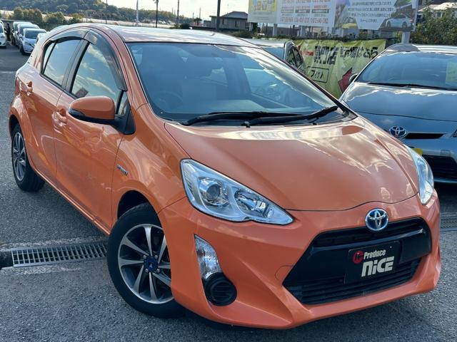 アクア Ｓ　プッシュスタート・スマートキー・トヨタ純正ナビ・バックカメラ　・デリスタ１５アルミホイール・Ｂｌｕｅｔｏｏｔｈ・オートエアコン・電動格納ミラー・ウィンカーミラー・横滑り防止装置・モード切替・パワステ（8枚目）