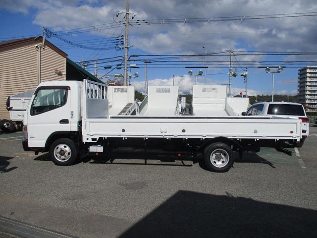 キャンター 2トン ワイド超ロング 全低床 5速MT 鳥居鉄板 荷台塗装 荷寸500-191-38 床板後ろ鉄板 ETC ロープ穴左右3ヶ所ずつ リアアオリ内側鉄板 左電格ミラー 150馬力 ABS ロープフック ターボ 取扱説明書 WL Wロング 2トン車 架装(12枚目)