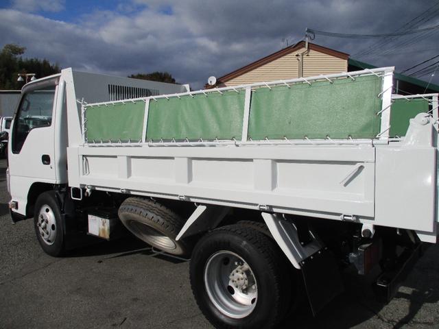 エルフトラック ２トン　強化ダンプ　新明和　高床　５速ＭＴ　コボレーン　荷寸３０４－１５９－３２　ピン加工　メッキパーツ　荷台塗装　４ナンバー　ピン　ＡＢＳ　ＡＳＲ　左電格ミラー　コボレーンシート　　坂道発進補助装置　馬力１５０馬力　レベライザー　地上高９５ｃｍ（13枚目）