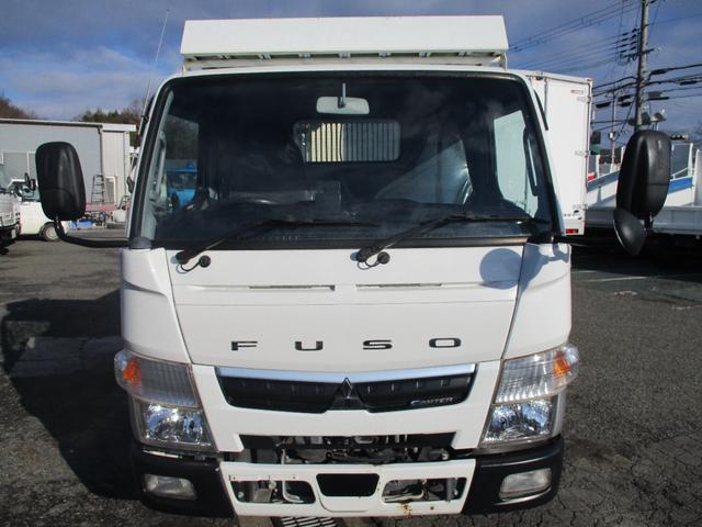 キャンター ３トン　強化ダンプ　高床　５速ＭＴ　コボレーン　ピン加工　荷寸３０４－１５９－３７　４ナンバー　ＥＴＣ　１５０馬力　新明和　左電格ミラー　衝突被害軽減ブレーキ　ルーフキャリア　ＡＢＳ　ピン　車線逸脱警報装置　横滑り抑制機能　小型　４ナンバー　２トン車（3枚目）