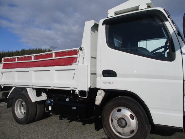 キャンター ３トン　強化ダンプ　高床　５速ＭＴ　コボレーン　ピン加工　荷寸３０４－１５９－３７　４ナンバー　ＥＴＣ　１５０馬力　新明和　左電格ミラー　衝突被害軽減ブレーキ　ルーフキャリア　ＡＢＳ　ピン　車線逸脱警報装置　横滑り抑制機能　小型　４ナンバー　２トン車（10枚目）